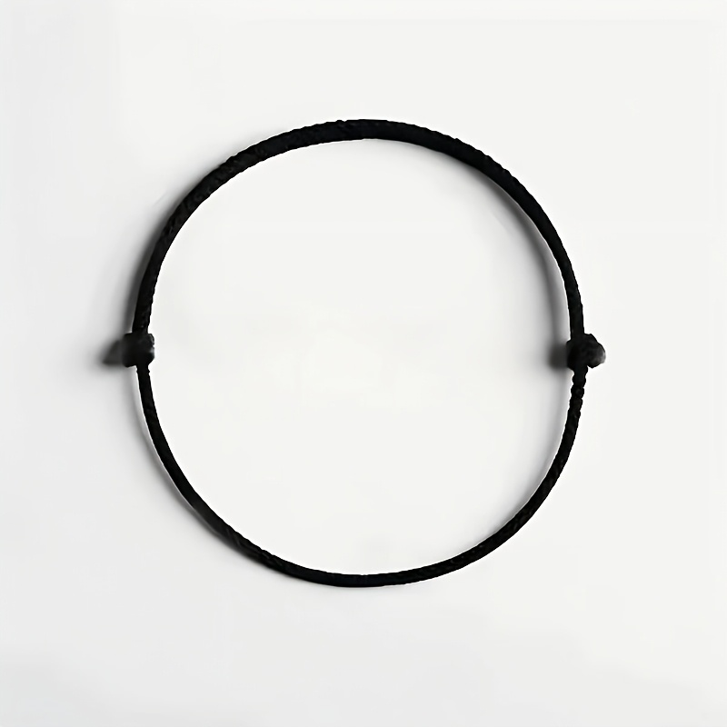 Red and Black Contrast Color Matching Thin Couple Bracelet